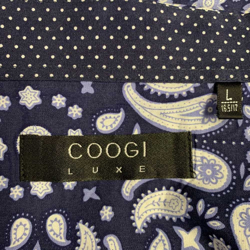 Coogi COOGI Navy White Paisley Cotton Button Up o… - image 6