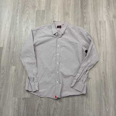 UNTUCKit Untuckit Shirt Men's Large White Gray Pl… - image 1