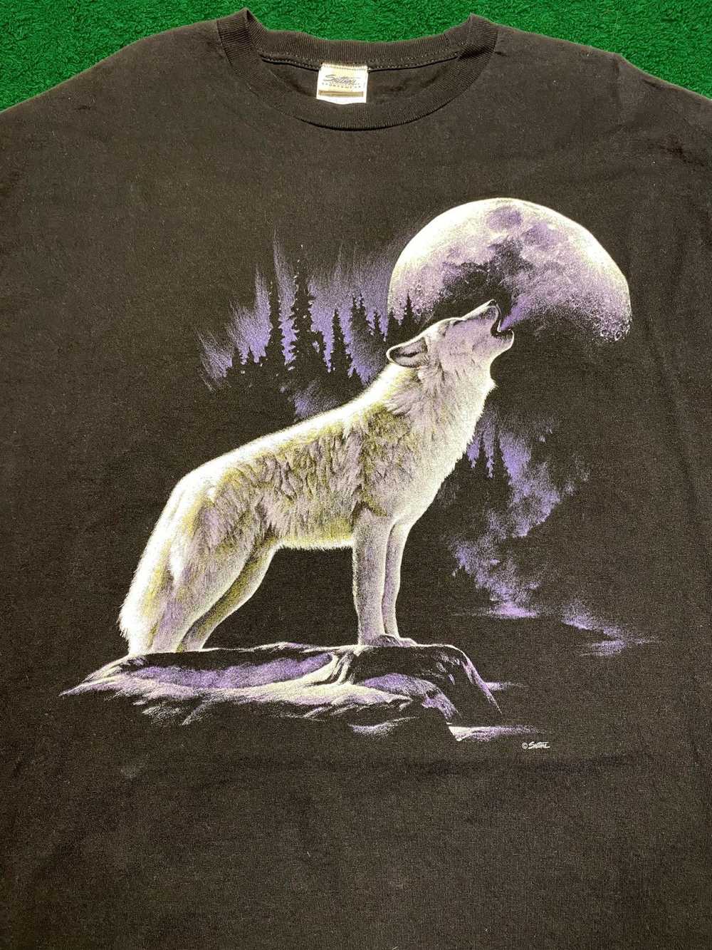 Vintage Vintage 90’s Howling Wolf Tee (XL) - image 2