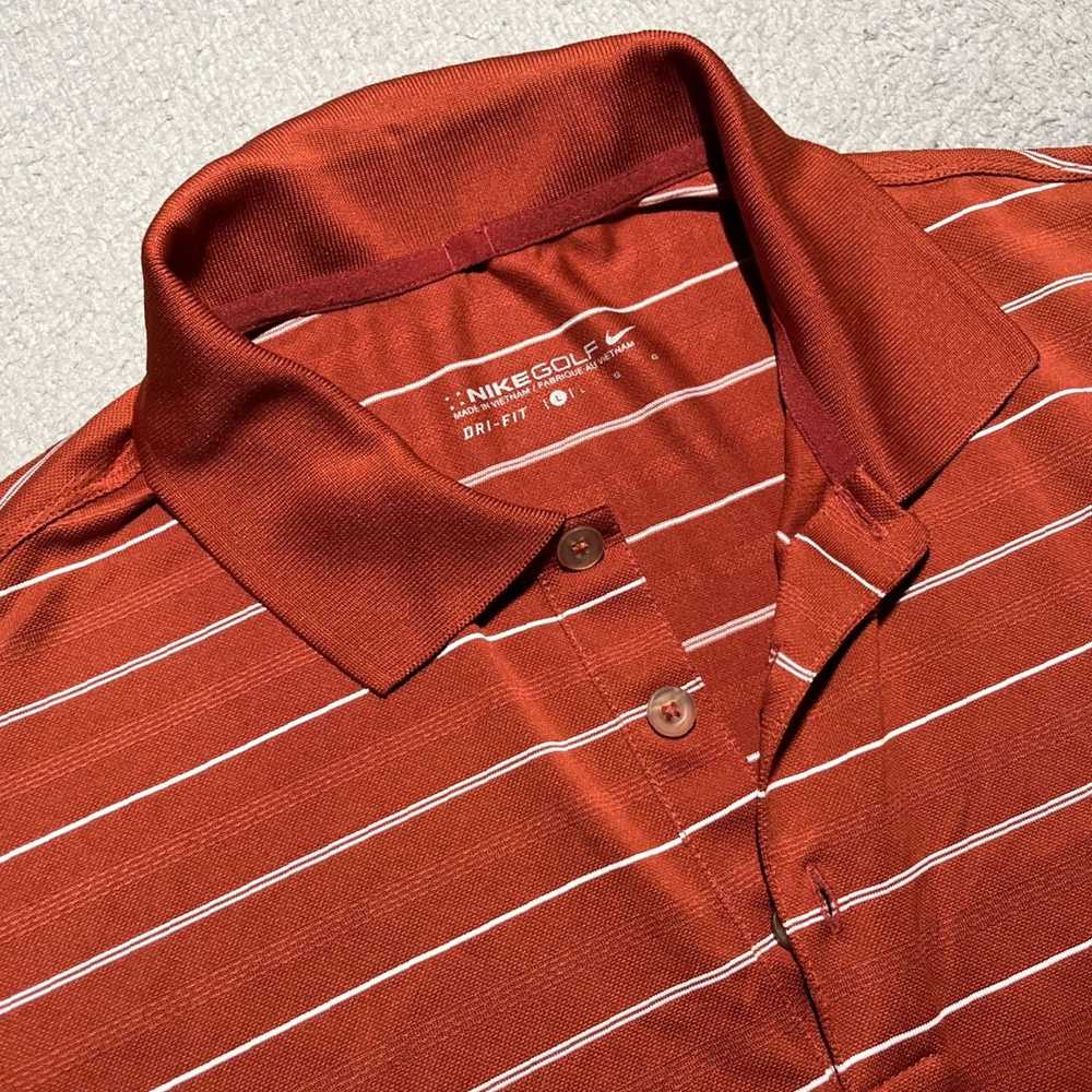 Nike Classic Red Stripe Golf Polo Shirt for Men i… - image 6