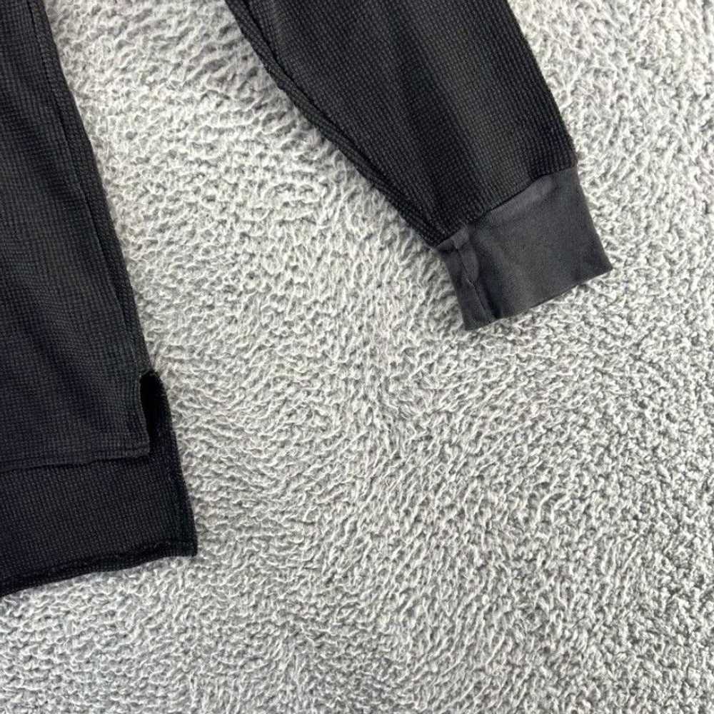 Vintage Authentic Black Thermal Waffle Faded Grun… - image 3