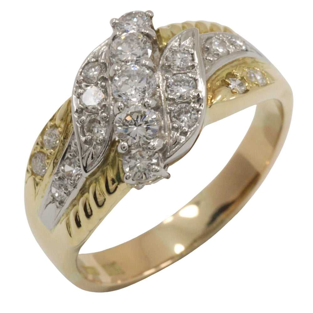 JEWELRY Ring K18 Yellow Gold, PtPlatinum, Diamond… - image 1