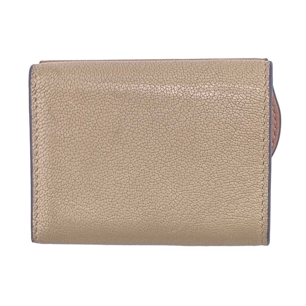 Christian Dior Tri-fold wallet leather beige sadd… - image 2