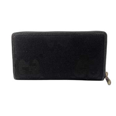 GUCCI Long Wallet Purse 699316 Canvas, Leather bl… - image 1