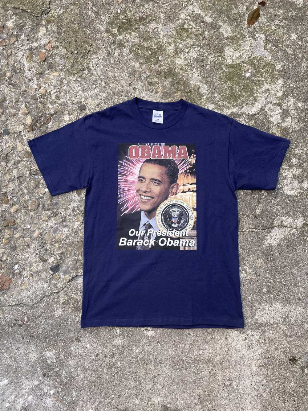 Obama × Vintage 2008 Barrack Obama Graphic T-Shirt - image 1