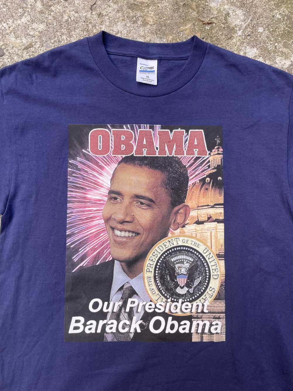 Obama × Vintage 2008 Barrack Obama Graphic T-Shirt - image 2