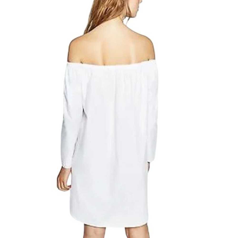 Zara Zara White Off the Shoulder Shirt Dress Size… - image 3