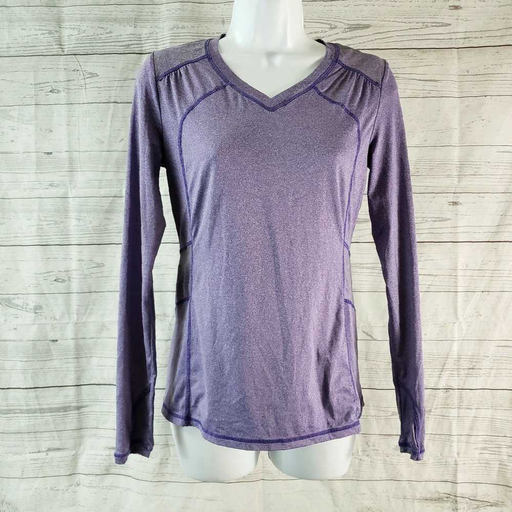 Athleta Purple Gray Long Sleeve Reflective Northe… - image 1