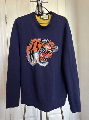 Gucci blue tiger sweater online