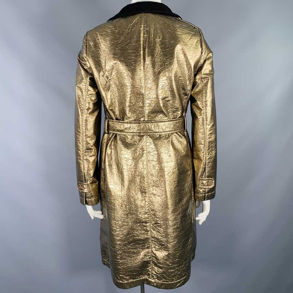 Akris Gold Polyester Blend Metallic Trench Coat - image 5