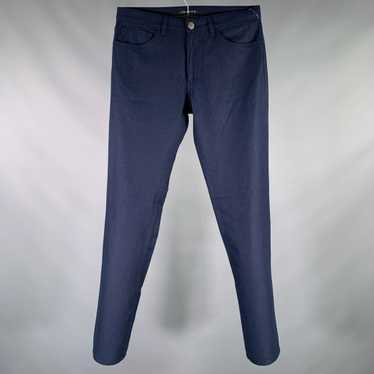 Theory Navy Cotton Wool Blend Straight Jeans