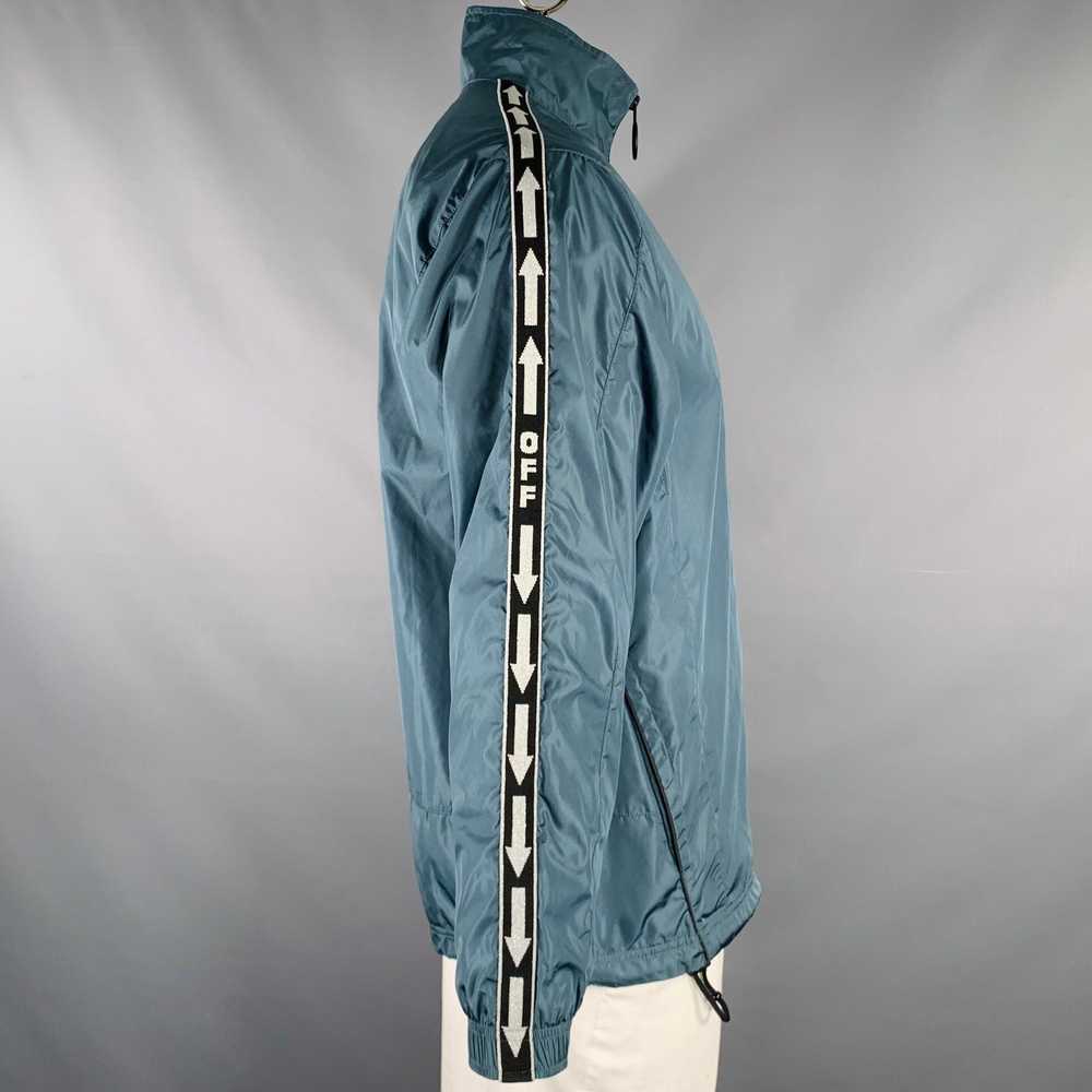 Off-White Teal Polyamide Zip Up Jacket - image 3