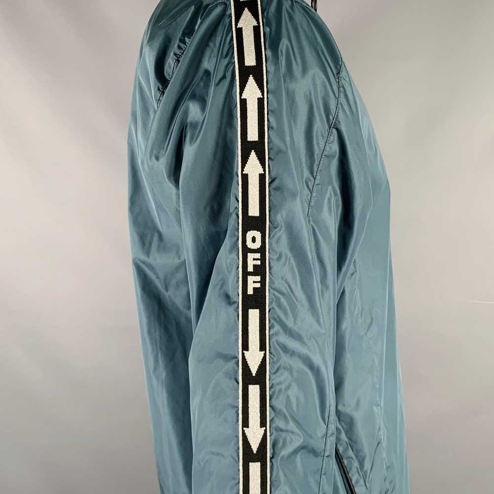 Off-White Teal Polyamide Zip Up Jacket - image 4