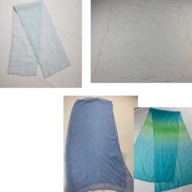 Other 4 Women's Vintage Scarves Semi-Sheer Blue M… - image 1