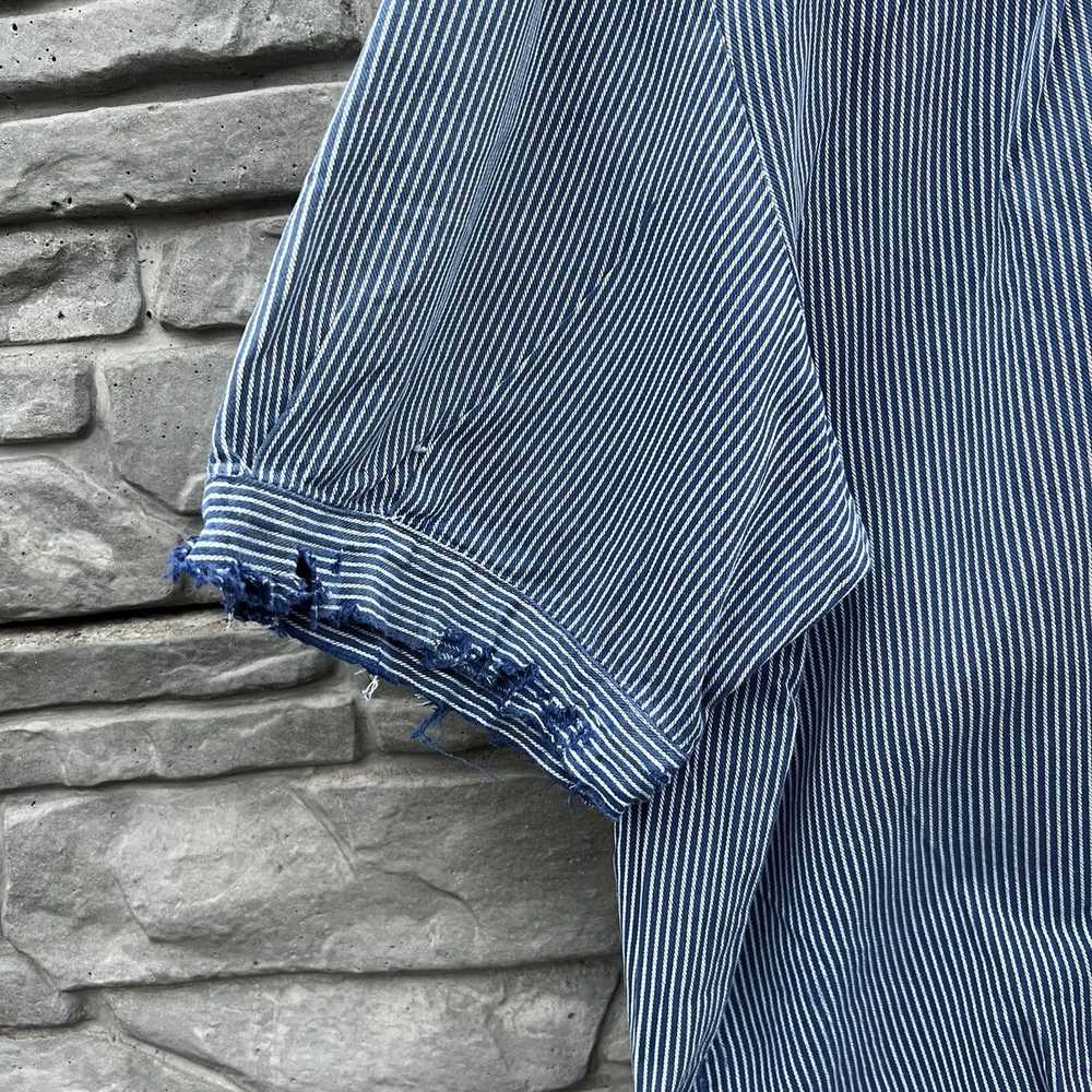 Vintage × Workers Vintage 70s Striped Worn French… - image 5