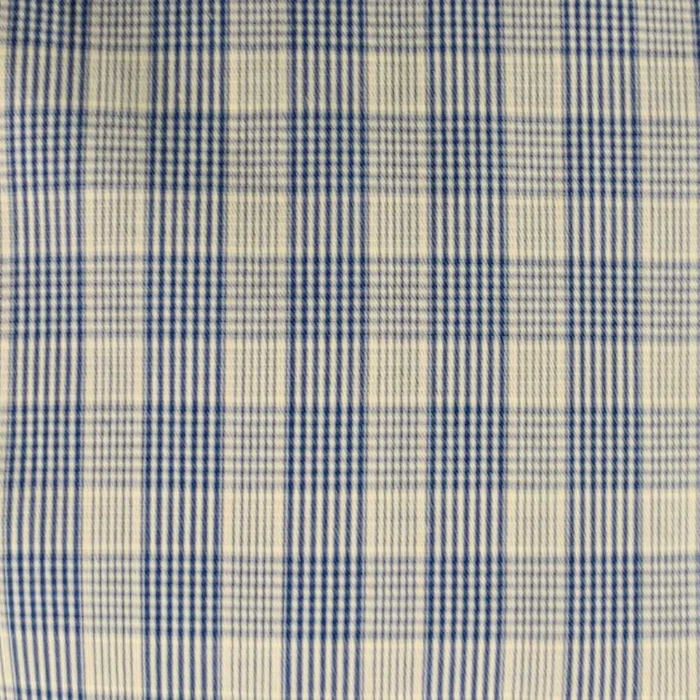 Brioni BRIONI Blue ight Blue Plaid Cotton Button … - image 2