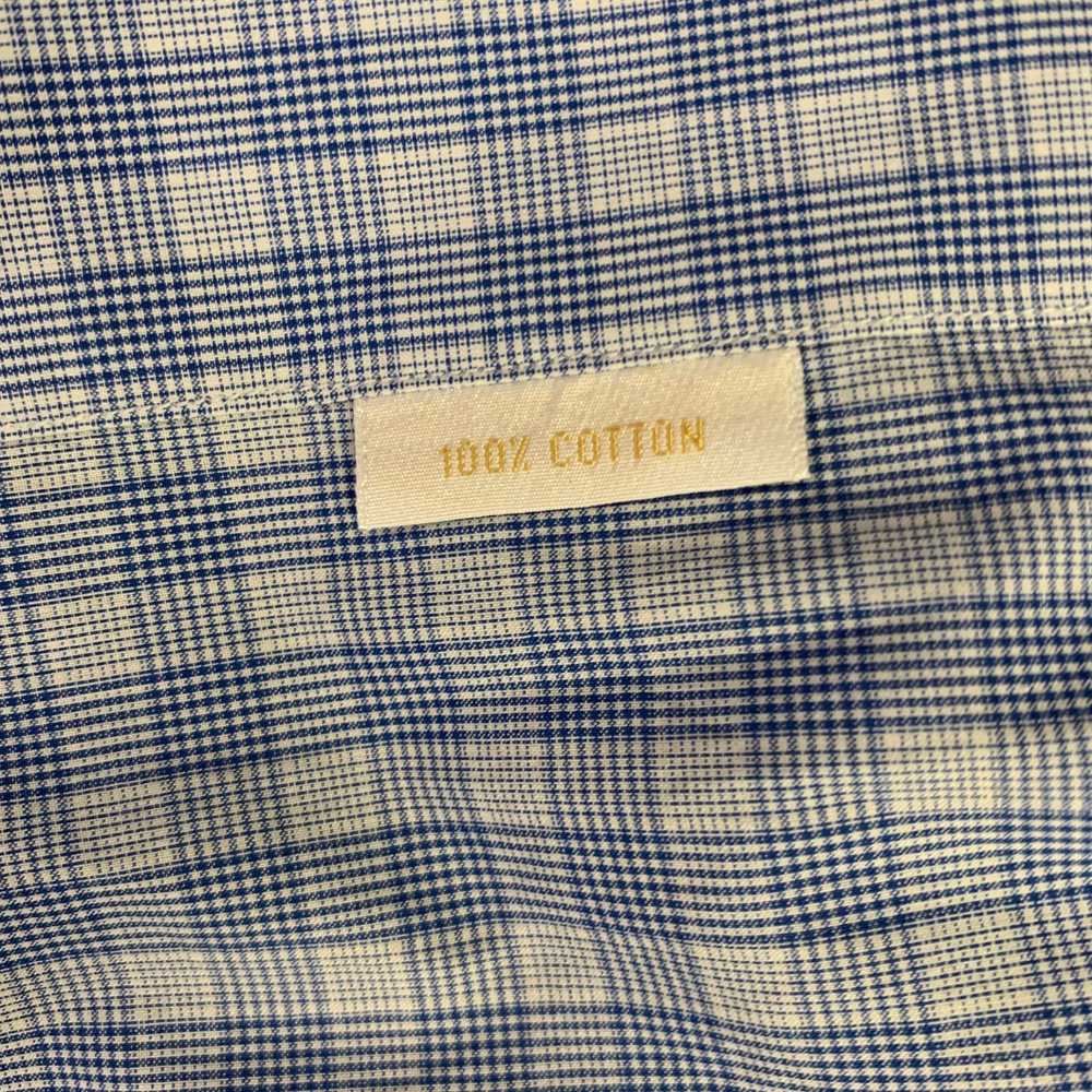 Brioni BRIONI Blue ight Blue Plaid Cotton Button … - image 6