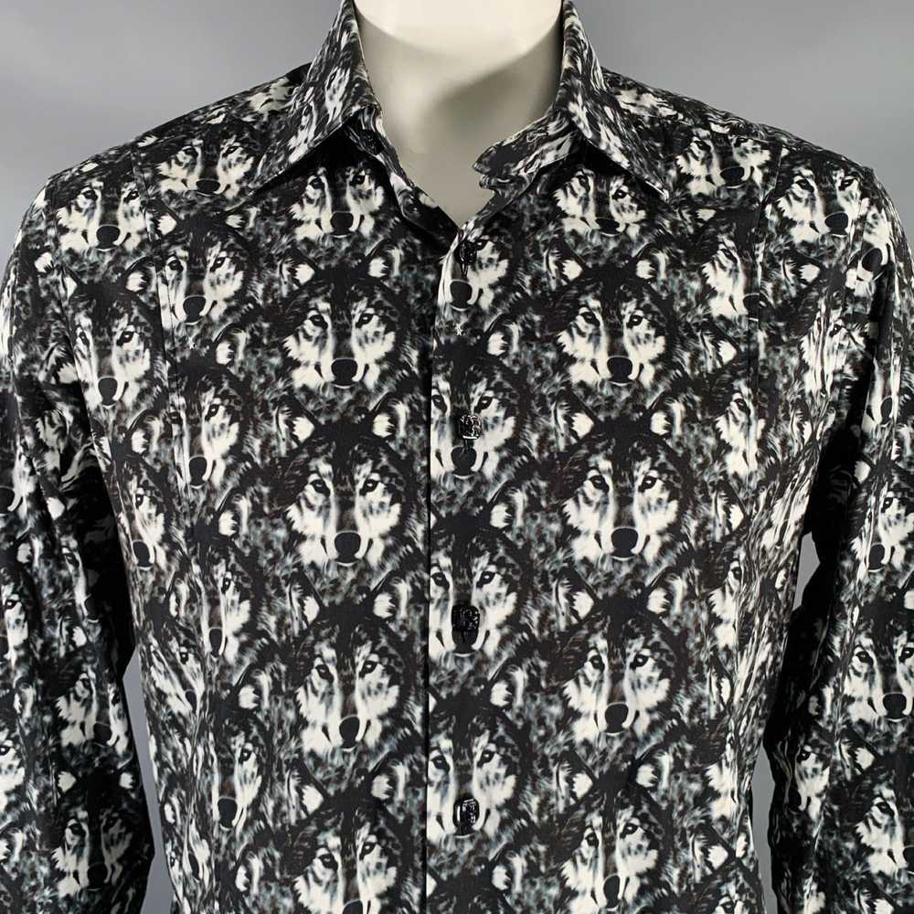 Designer BILLIONAIRE COUTURE Size XL Black White … - image 2