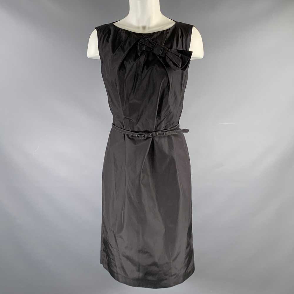 Max Mara MAX MARA Size 2 Black Bow Sleeveless Kne… - image 1