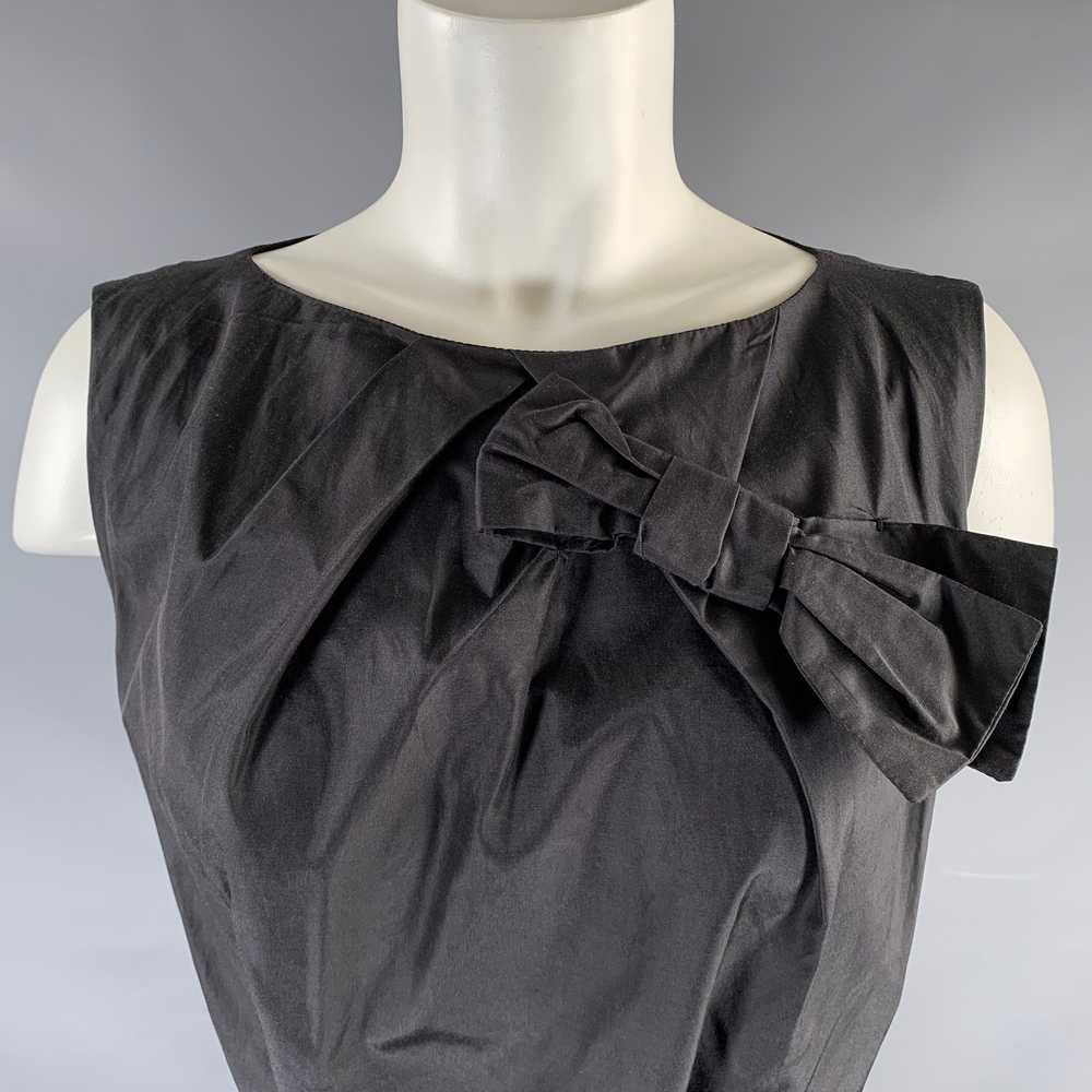 Max Mara MAX MARA Size 2 Black Bow Sleeveless Kne… - image 2