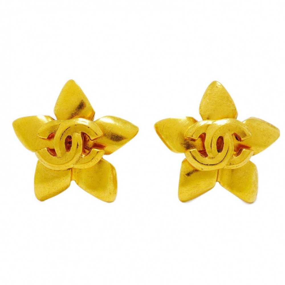 Chanel Chanel Earrings Coco Mark Flower Motif GP … - image 1