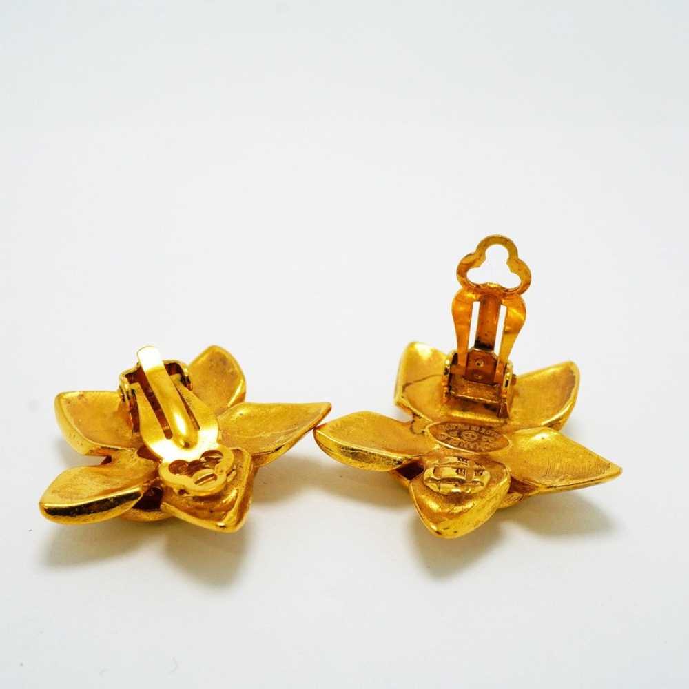 Chanel Chanel Earrings Coco Mark Flower Motif GP … - image 4