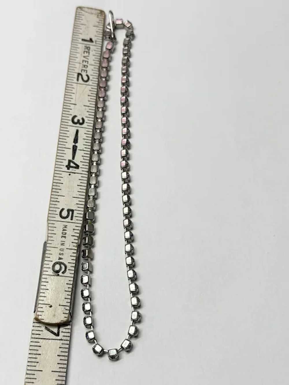 Vintage rhinestone collar chain necklace - image 4