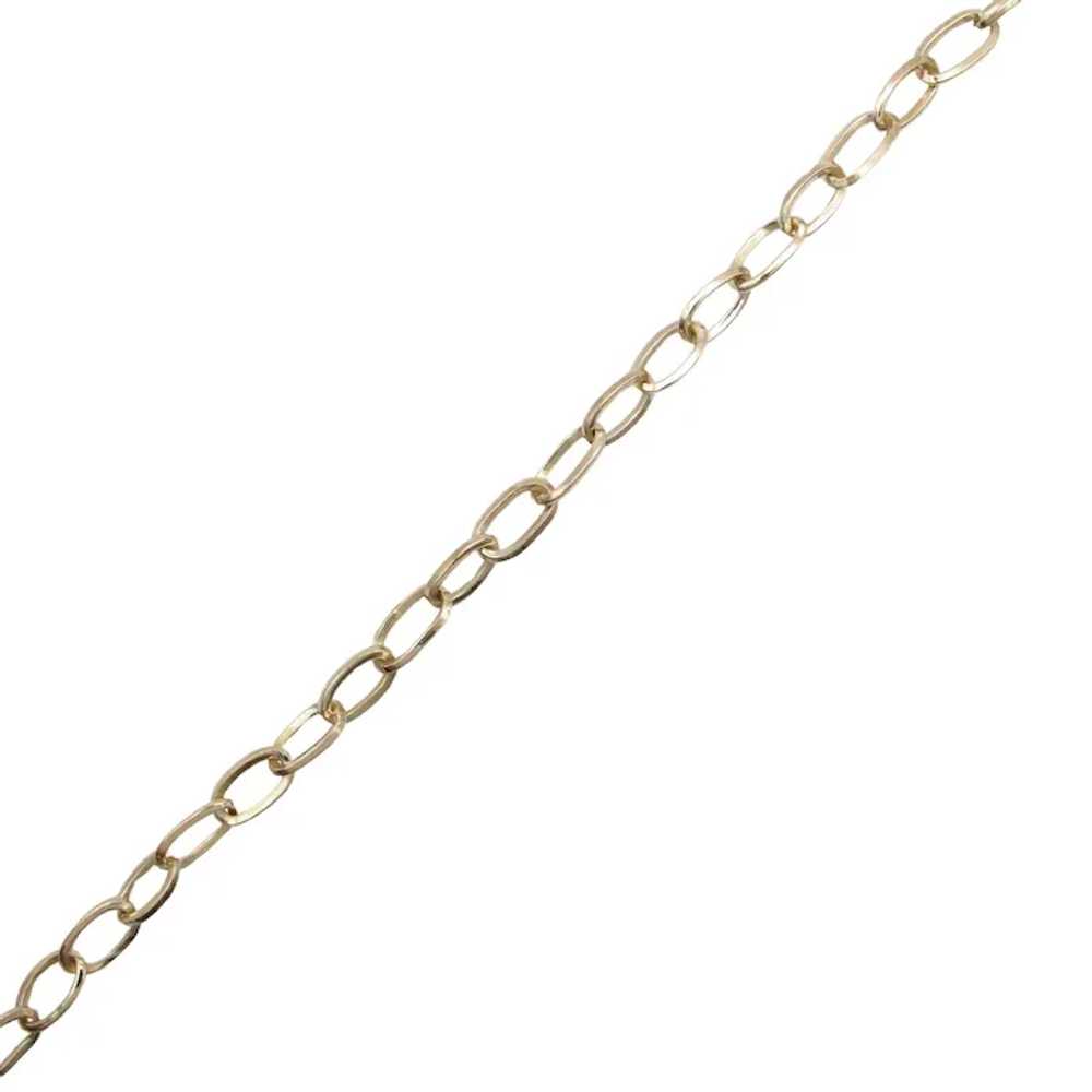 Oval Knife Edge Link Bracelet 14k Yellow Gold 8.2… - image 2