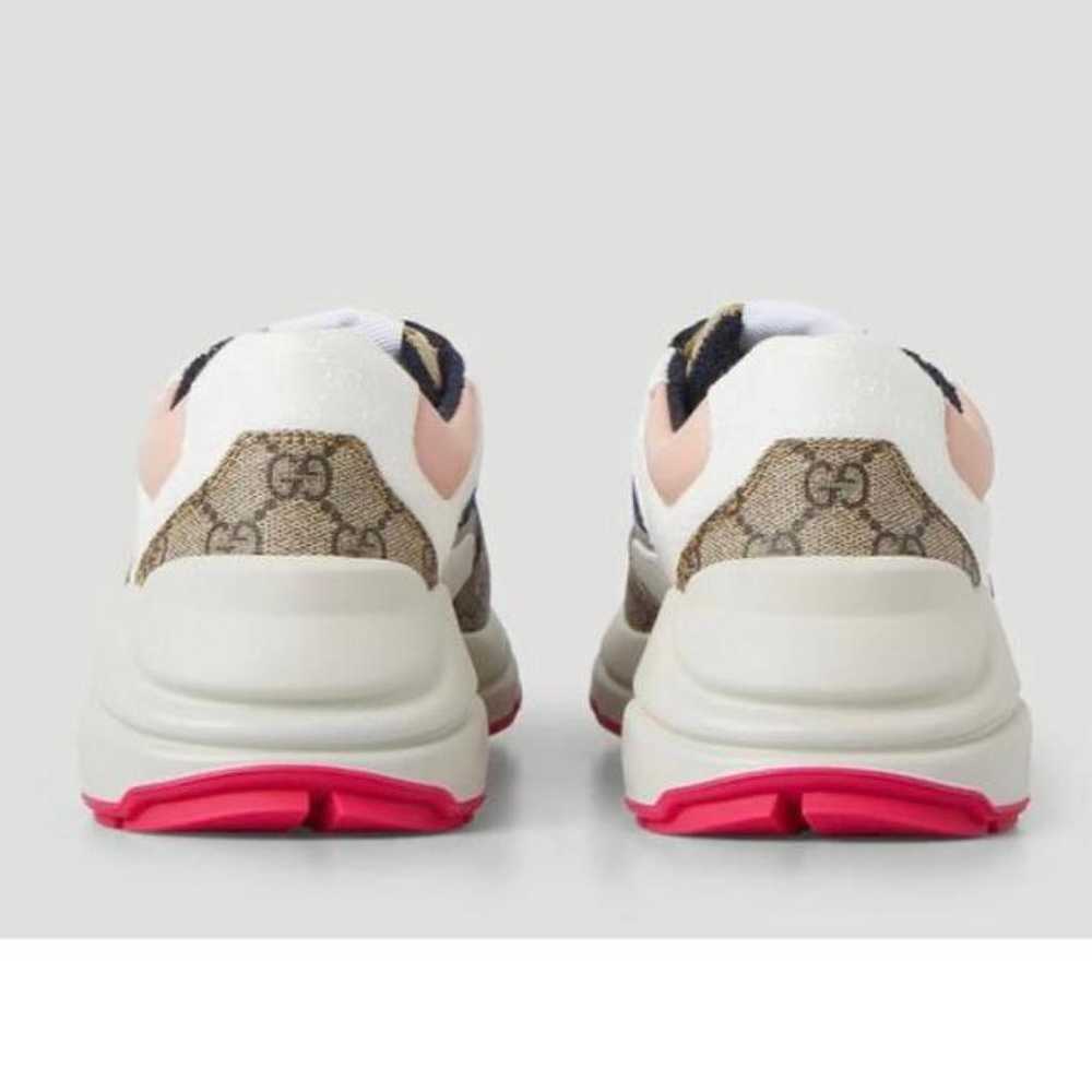 Gucci Rhyton leather trainers - image 3