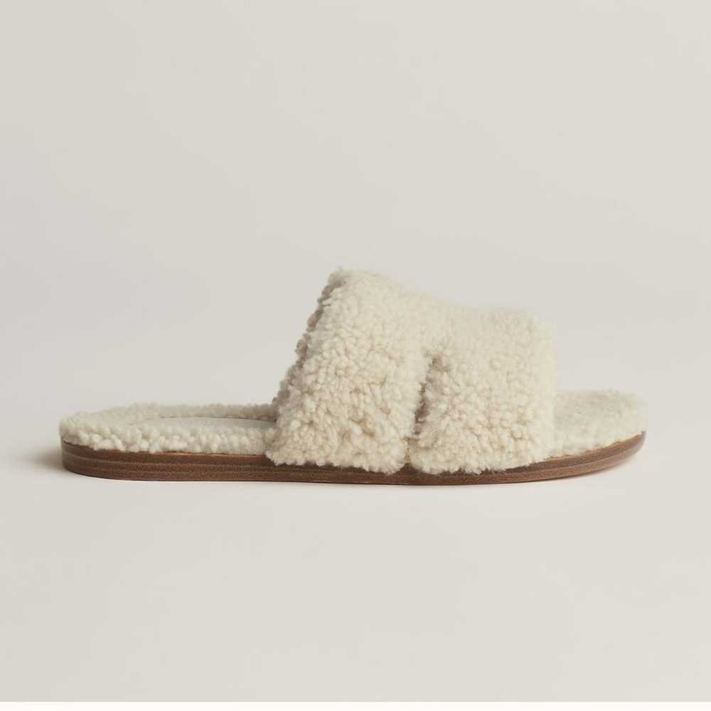 Hermès Izmir leather sandals - image 5