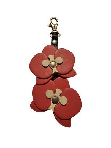 Portland Leather Blooming Orchid Keychain