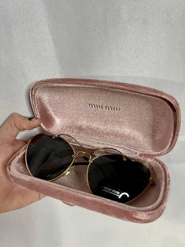 Miu Miu SMU55R Miu Miu gold black-tint aviators/su