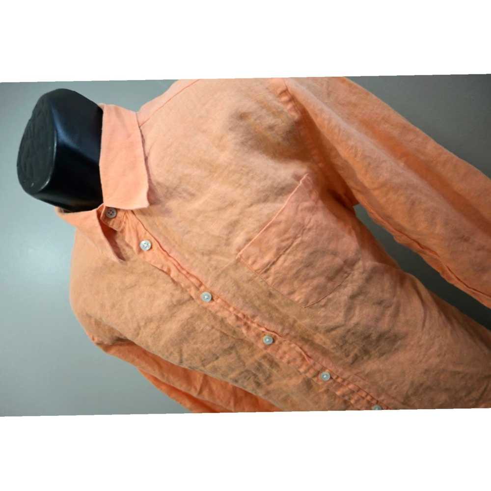 Vilebrequin Luxurious Pure Linen Orange Casual St… - image 2