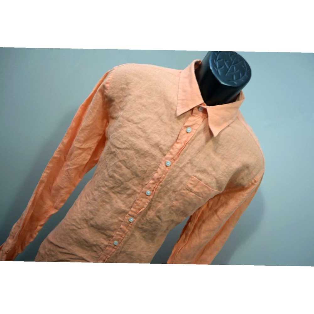 Vilebrequin Luxurious Pure Linen Orange Casual St… - image 4