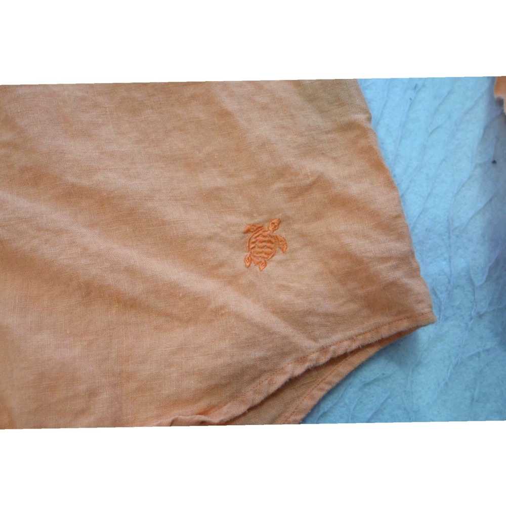 Vilebrequin Luxurious Pure Linen Orange Casual St… - image 5