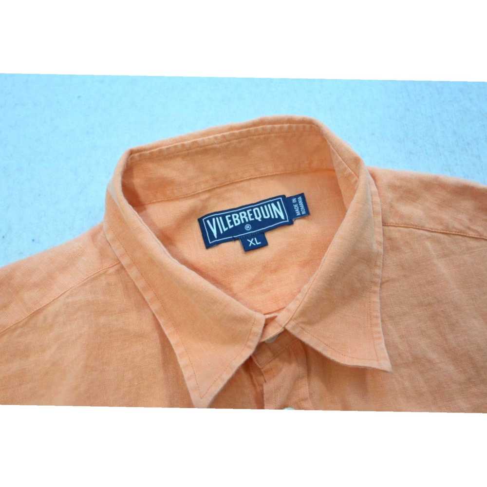 Vilebrequin Luxurious Pure Linen Orange Casual St… - image 6