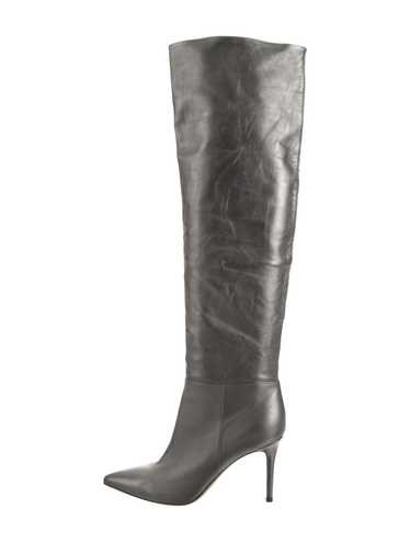 Gianvito Rossi Leather Over-The-Knee Boots Grey P… - image 1