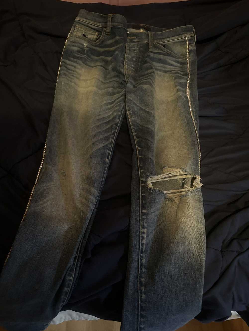 Amiri Amiri faded crystal jeans - image 1