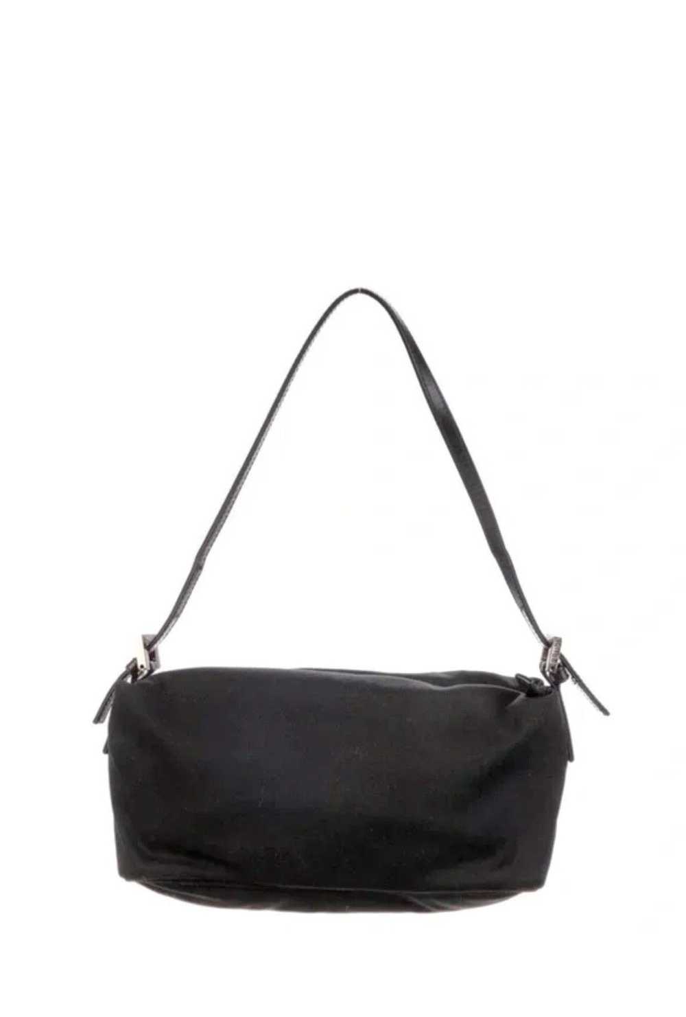 Fendi Authentic FENDI Black Suede Shoulder Bag - image 3