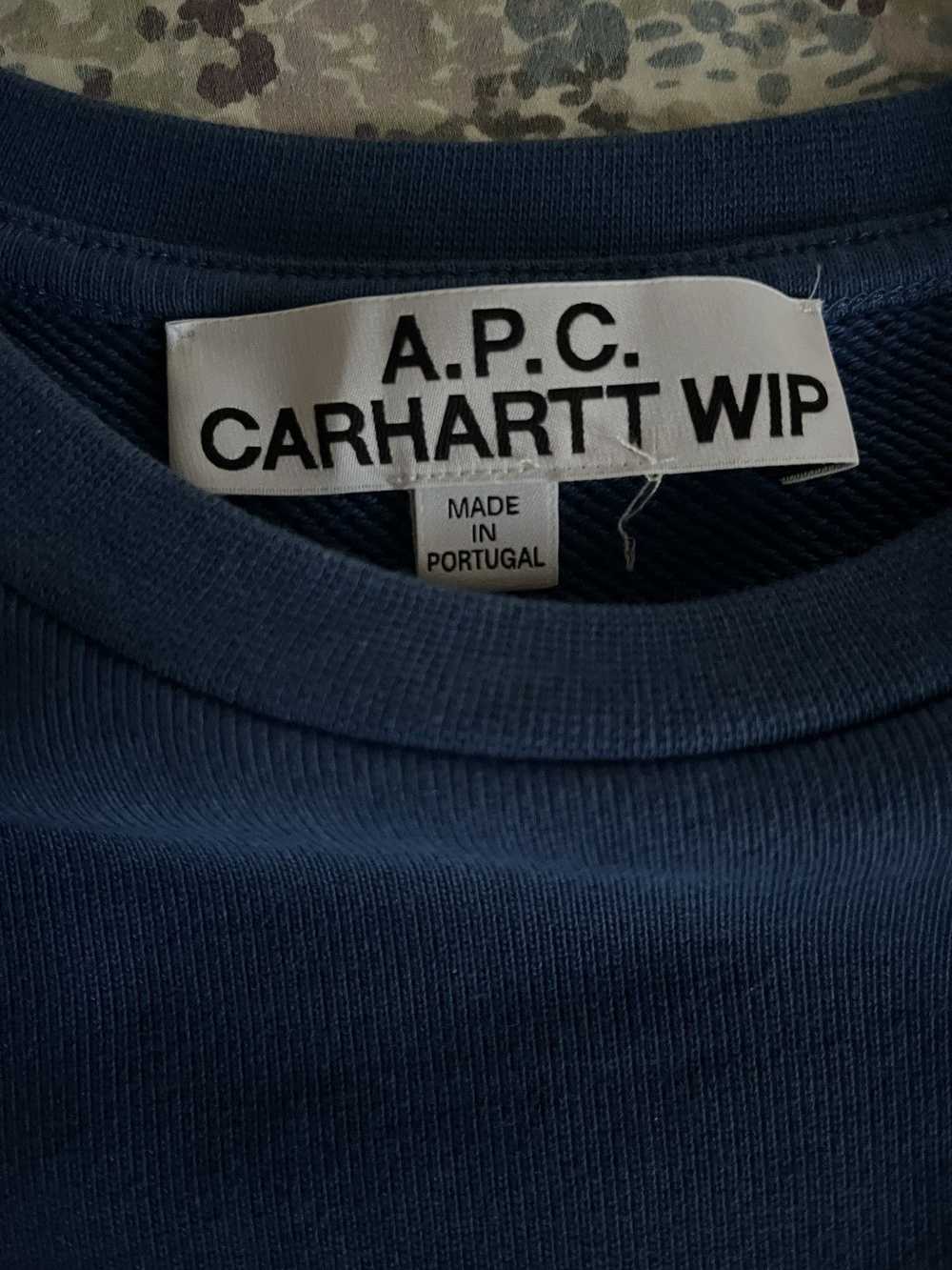 A.P.C. × Carhartt Wip Carhartt WIP x APC Blue Swe… - image 4