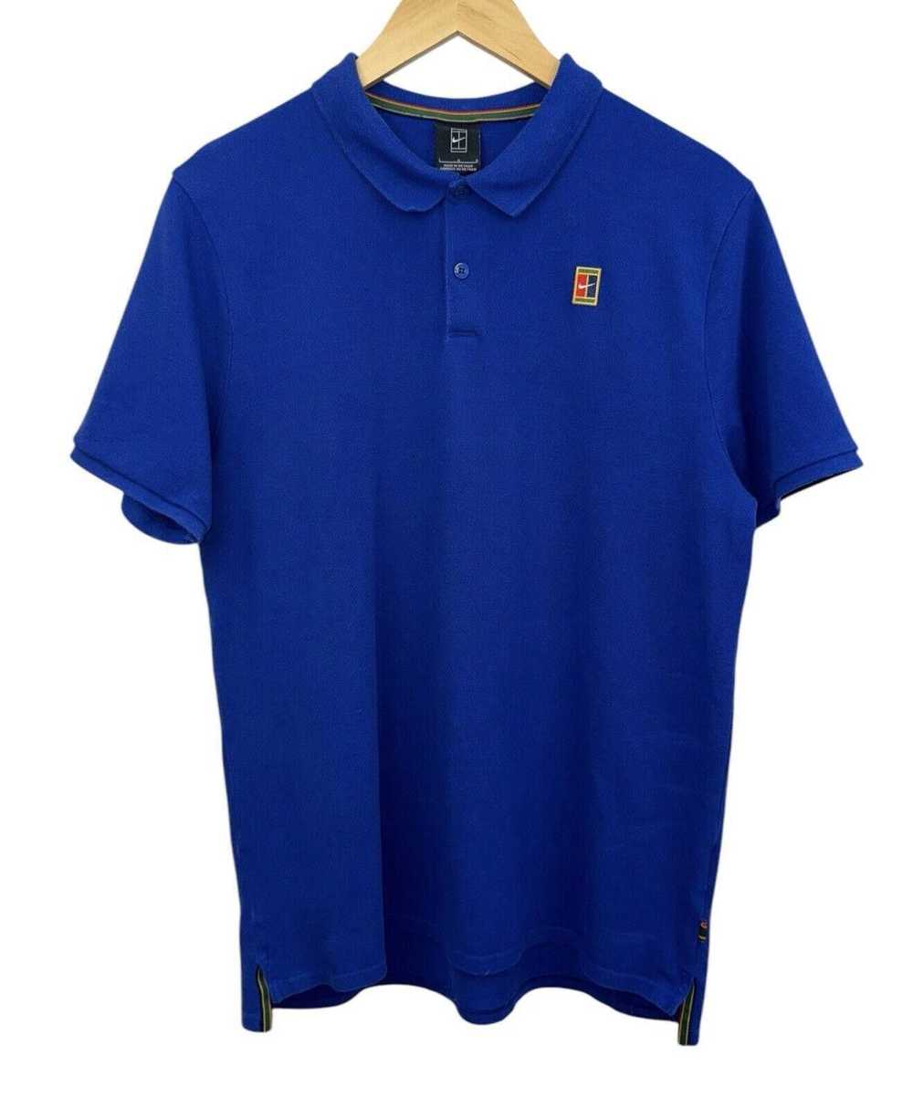 Nike Nike Court Tennis Royal Blue Polo Shirt Sz L - image 1