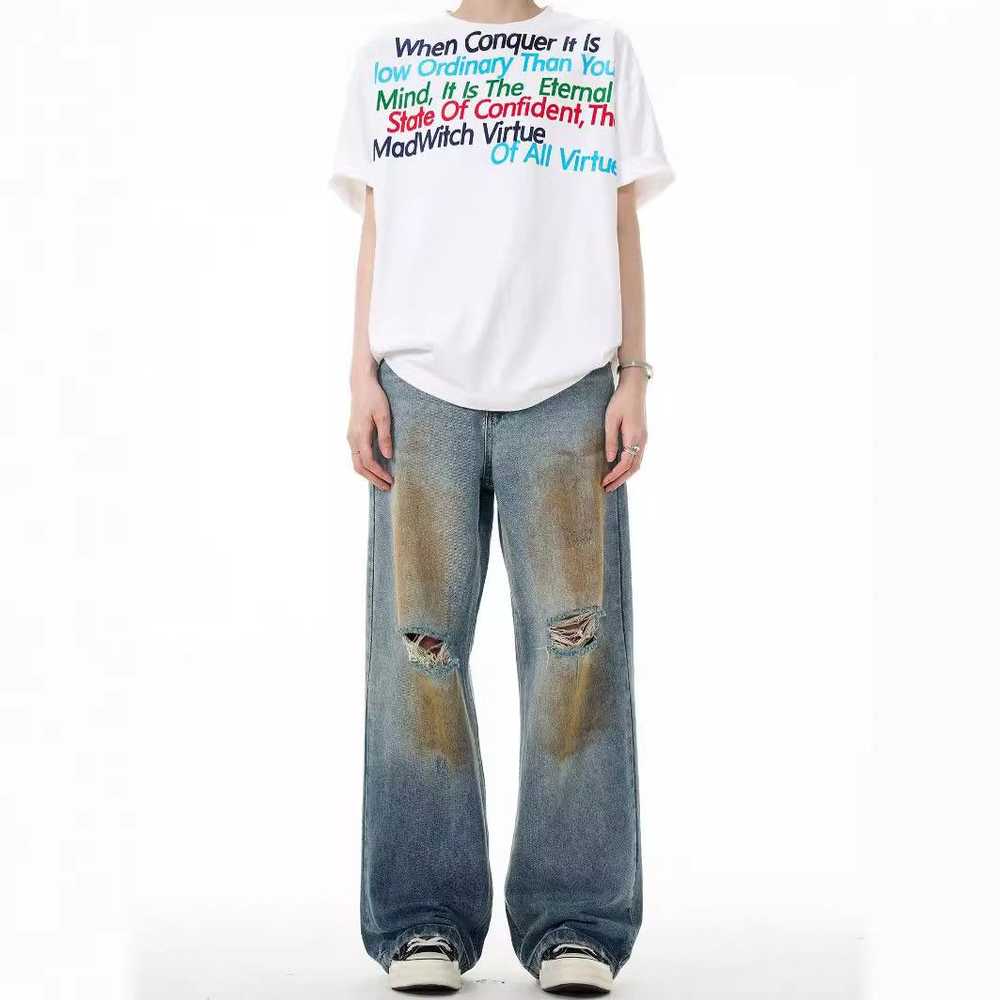 Japanese Brand × Jean × Streetwear Ripped jeans d… - image 3