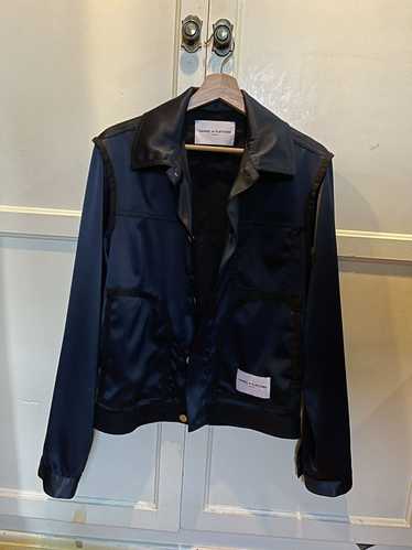 Daniel W. Fletcher Navy Satin Jeans Jacket