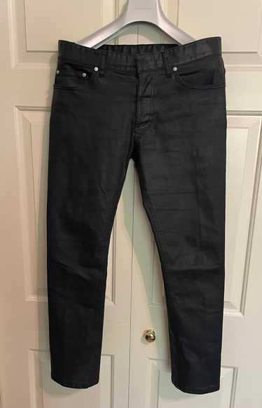 Balenciaga Black Wax Coated Denim Jeans