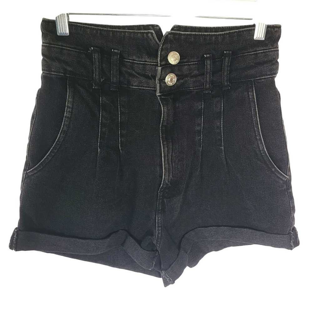 Zara Zara Black High-Waisted Women's Denim Shorts… - image 1