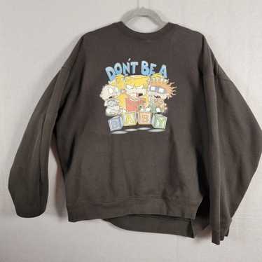 Delta Rugrats Vintage Pullover Black Delta Tag Sz 