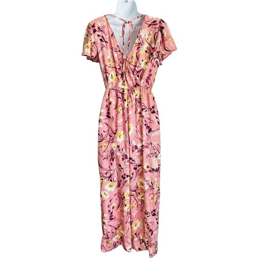 Other B.O.G Collective Pink Floral Flutter Sleeve… - image 5