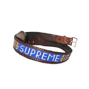 Supreme Supreme SS12 Beaded Aztec Leather Belt S/M - image 1