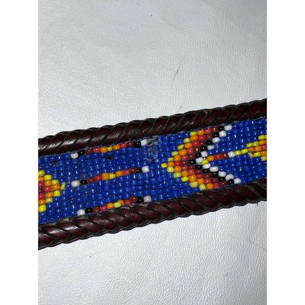 Supreme Supreme SS12 Beaded Aztec Leather Belt S/M - image 7