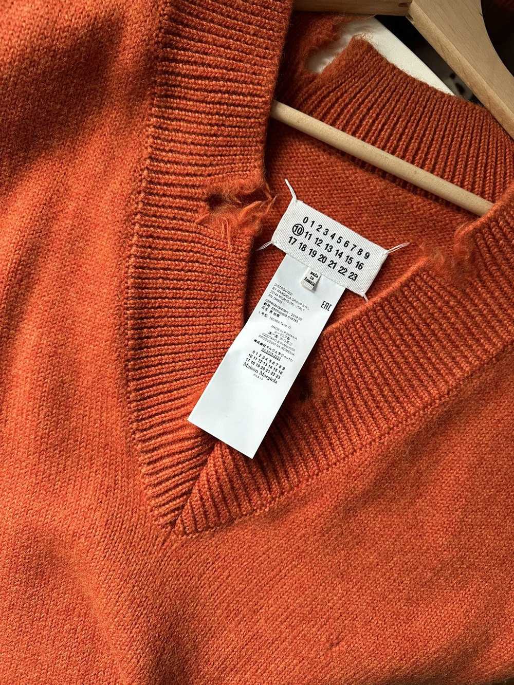 Maison Margiela Maison Margiela Orange Sweater Ve… - image 1